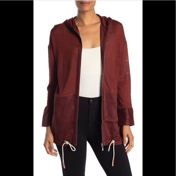 Lafayette 148 New York Women’s relaxed hooded blend linen sweater jacket XS NWT - Picture 4 of 10